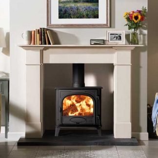 Stovax-Stockton-5W-single-door-woodburning-and-Claremont-Limestone-Mantel-mi