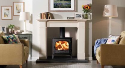 Stovax-Stockton-5W-single-door-woodburning-and-Claremont-Limestone-Mantel-mi