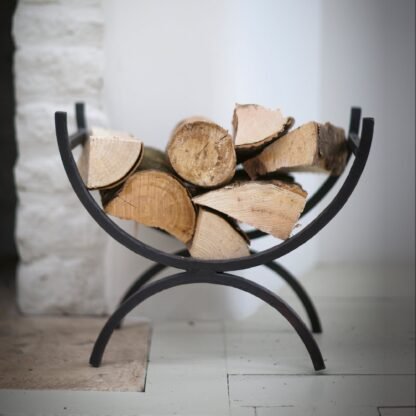 WROUGHT IRON LOG HOLDER