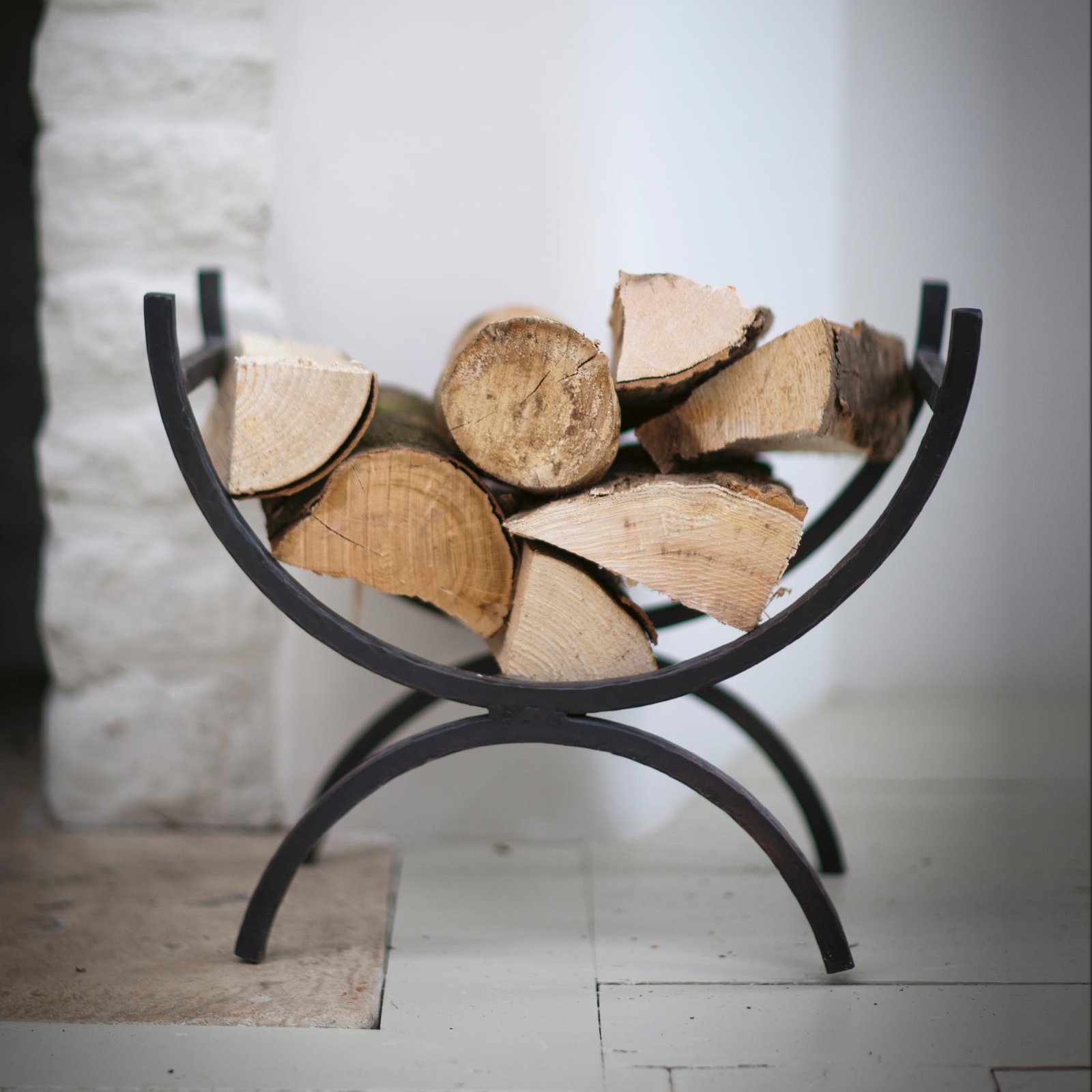 WROUGHT IRON LOG HOLDER
